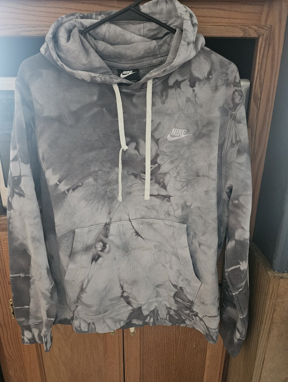 Nike Gray Tie-Dye Hooded Sweatshirt